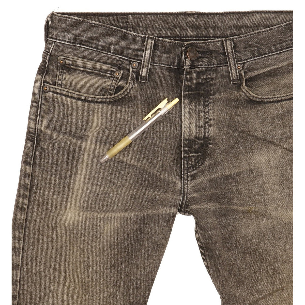 Levi's 512 Men Grey Tapered Slim Stretch Jeans W31 L29