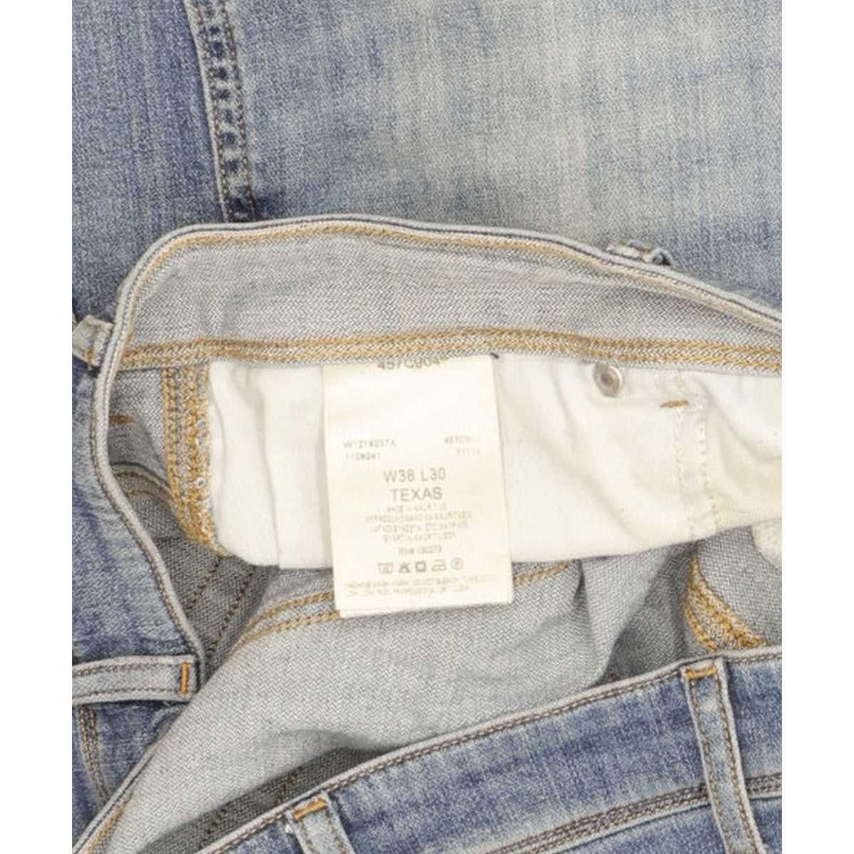 Wrangler Texas Men Blue Straight Regular Stretch Jeans W38 L29