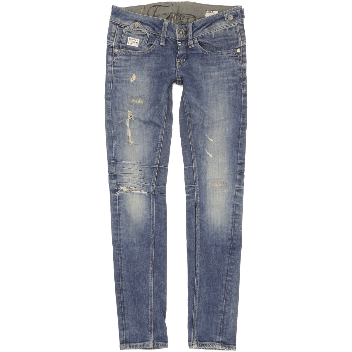 G-Star Decenter Women Blue Tapered Slim Stretch Jeans W26 L31