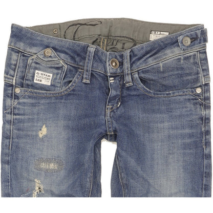 G-Star Decenter Women Blue Tapered Slim Stretch Jeans W26 L31