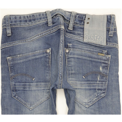 G-Star Decenter Women Blue Tapered Slim Stretch Jeans W26 L31