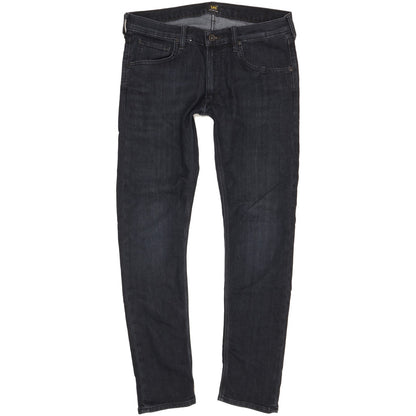 Lee Luke Men Black Skinny Slim Stretch Jeans W33 L30