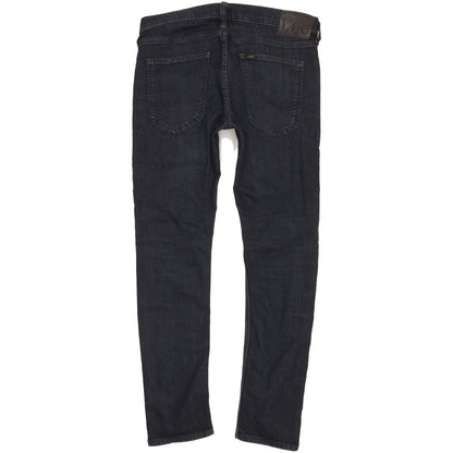 Lee Luke Men Black Skinny Slim Stretch Jeans W33 L30