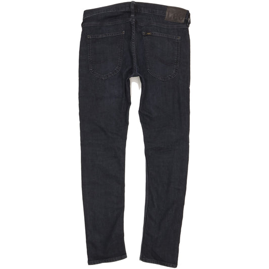 Lee Luke Men Black Skinny Slim Stretch Jeans W33 L30