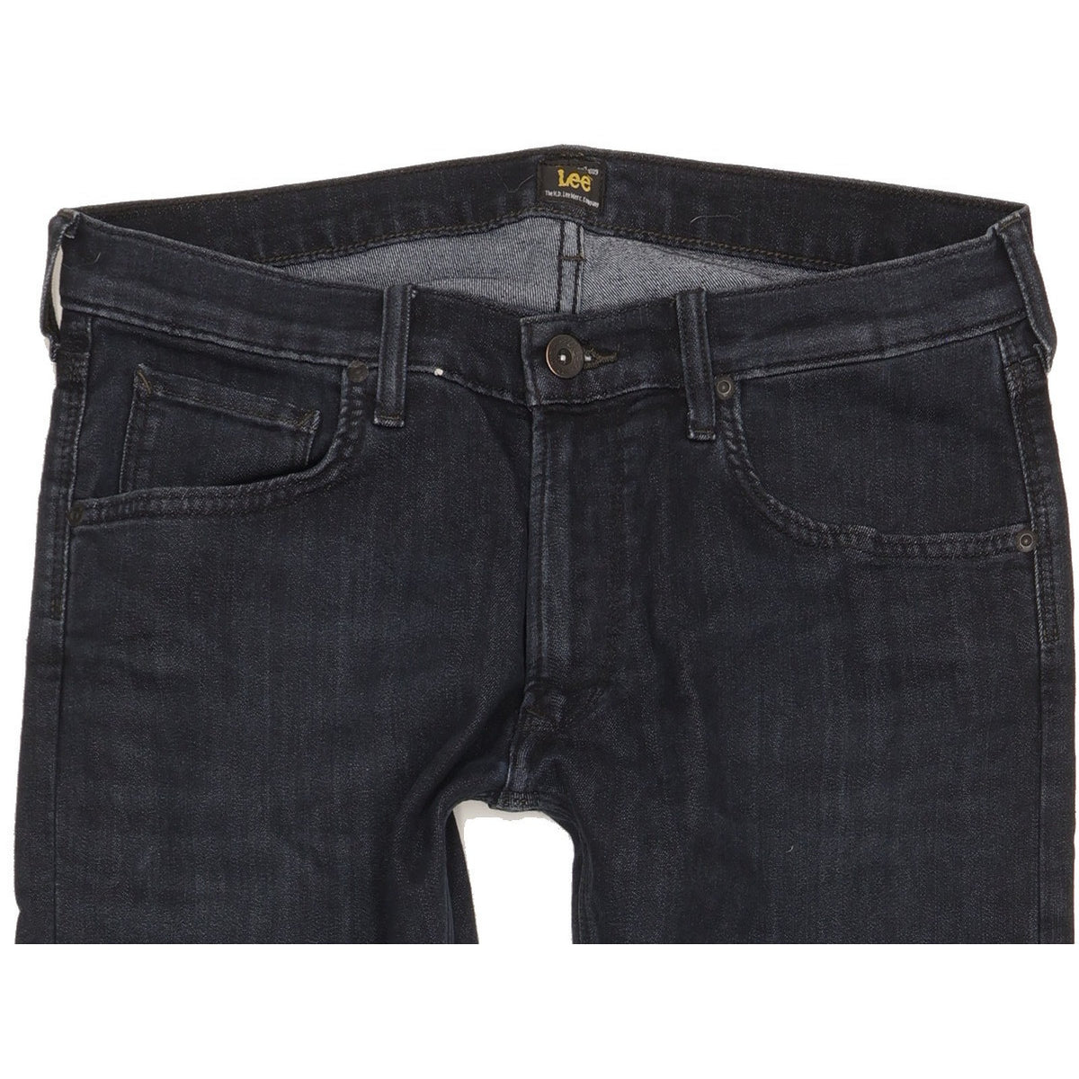 Lee Luke Men Black Skinny Slim Stretch Jeans W33 L30