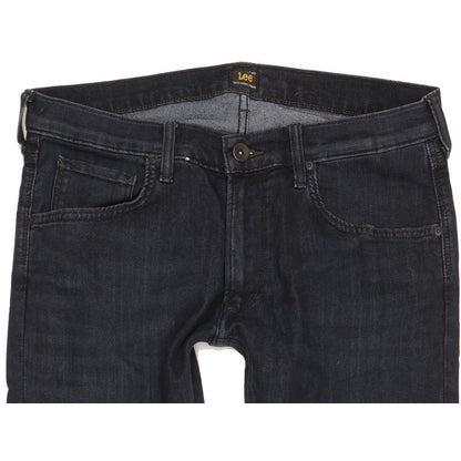Lee Luke Men Black Skinny Slim Stretch Jeans W33 L30