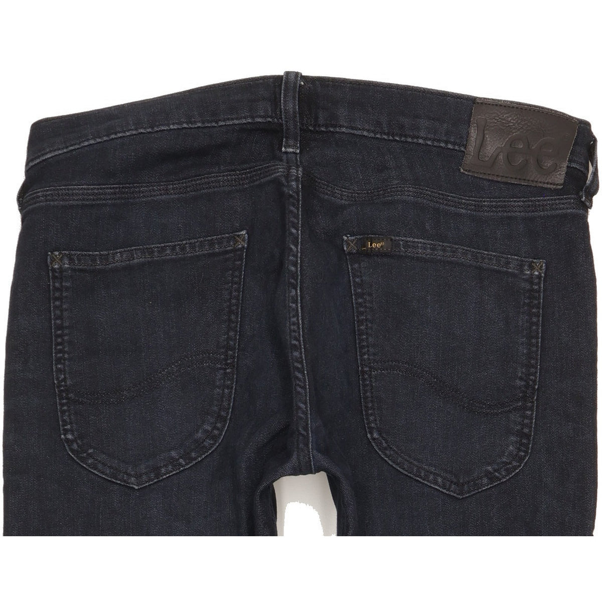 Lee Luke Men Black Skinny Slim Stretch Jeans W33 L30