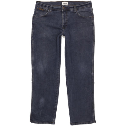 Wrangler Texas Men Blue Straight Regular Stretch Jeans W35 L30