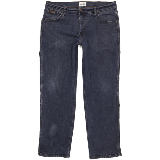 Wrangler Texas Men Blue Straight Regular Stretch Jeans W35 L30