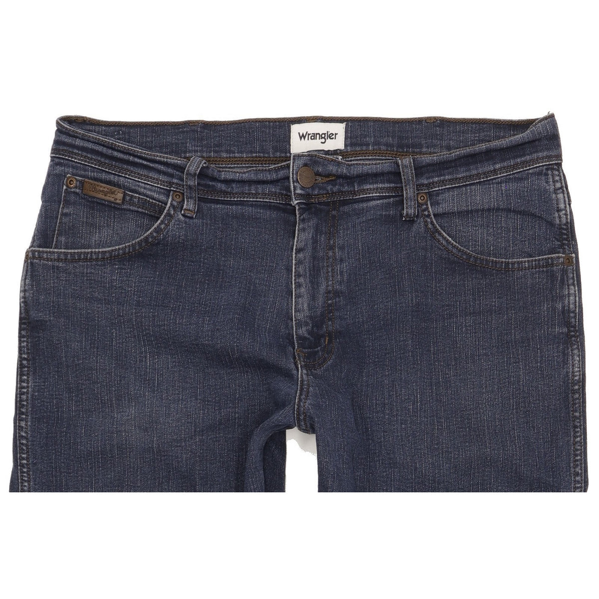 Wrangler Texas Men Blue Straight Regular Stretch Jeans W35 L30