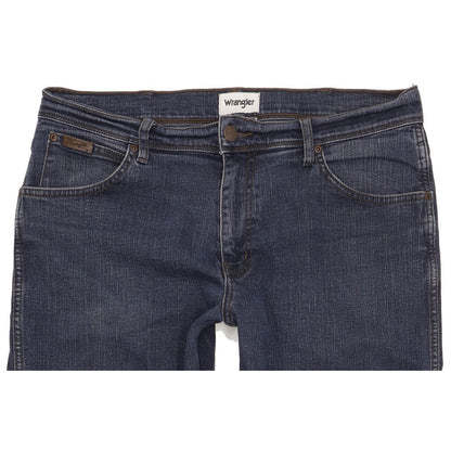 Wrangler Texas Men Blue Straight Regular Stretch Jeans W35 L30