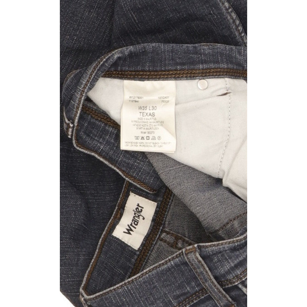 Wrangler Texas Men Blue Straight Regular Stretch Jeans W35 L30
