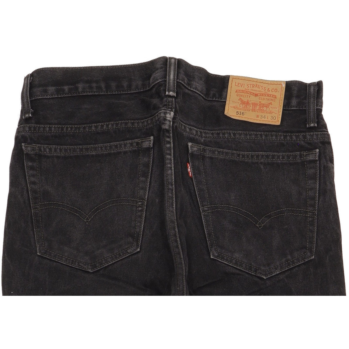 Levi's 516 Men Black Straight Regular Jeans W34 L30