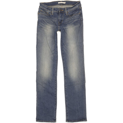 Levi's 714 Women Blue Straight Slim Stretch Jeans W28 L32