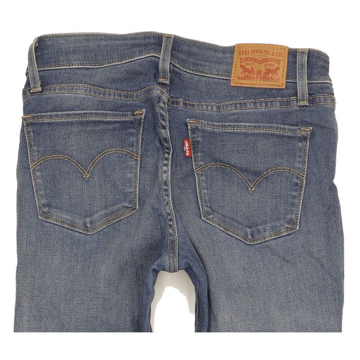 Levi's 714 Women Blue Straight Slim Stretch Jeans W28 L32