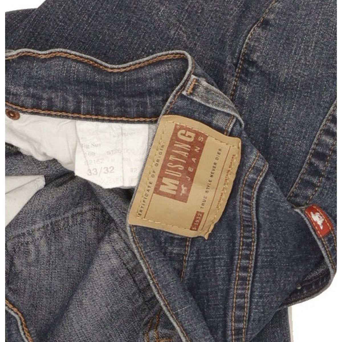 Mustang Big Sur Men Blue Straight Regular Jeans W33 L32