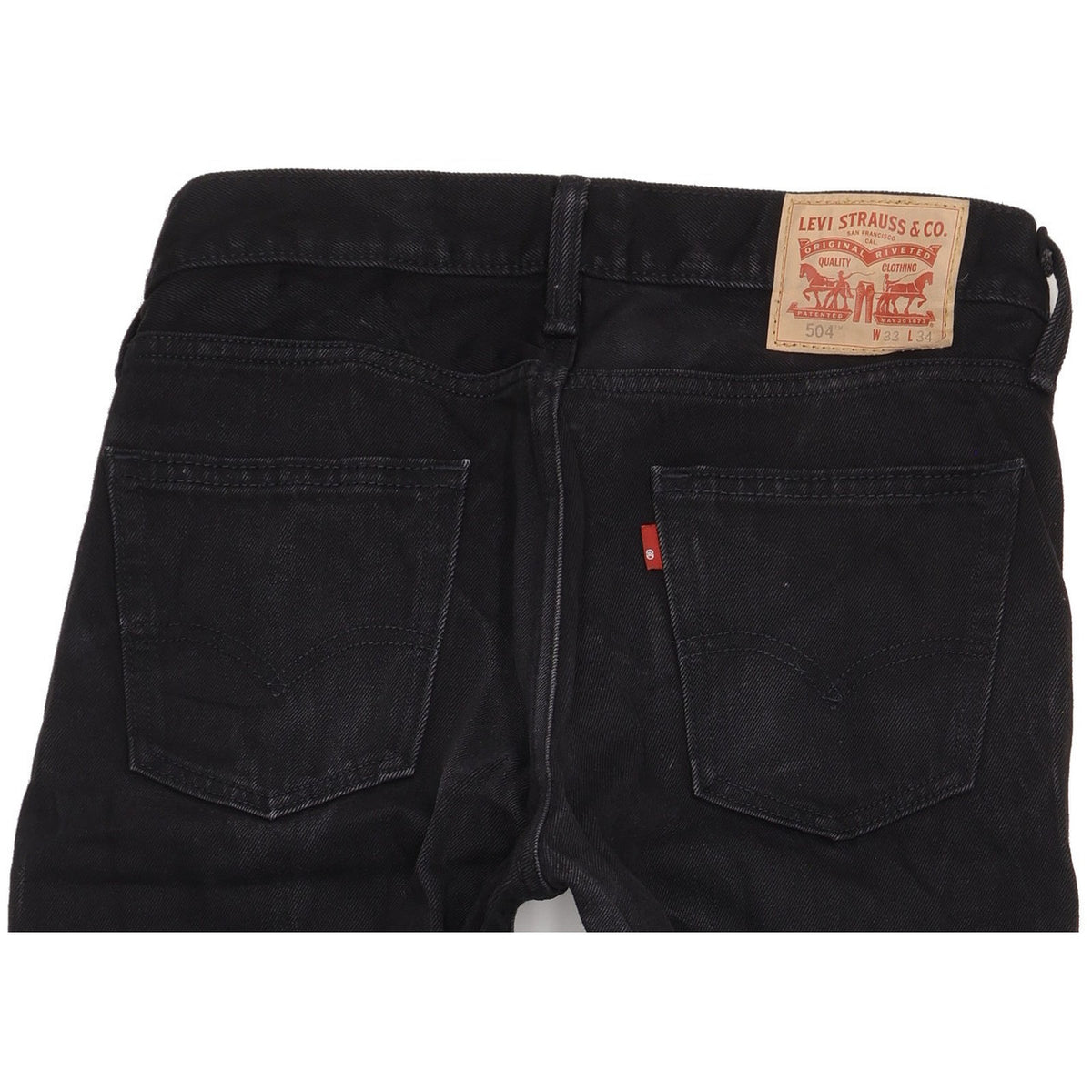 Levi's 504 Men Black Straight Regular Jeans W33 L33