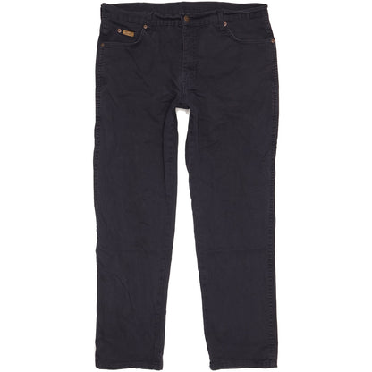 Wrangler Texas Men Navy Straight Regular Stretch Jeans W36 L30