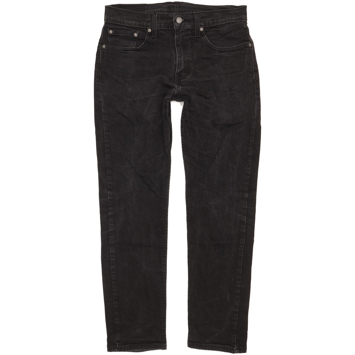 Levi's 502 Men Black Tapered Regular Stretch Jeans W32 L29