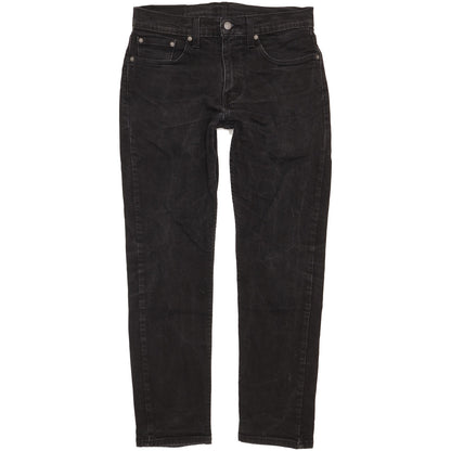 Levi's 502 Men Black Tapered Regular Stretch Jeans W32 L29