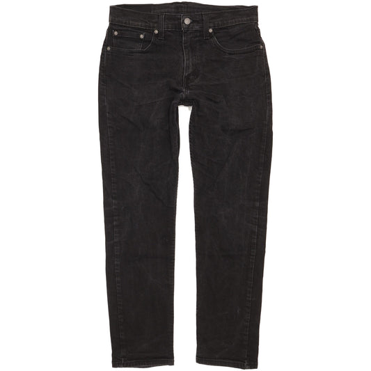 Levi's 502 Men Black Tapered Regular Stretch Jeans W32 L29