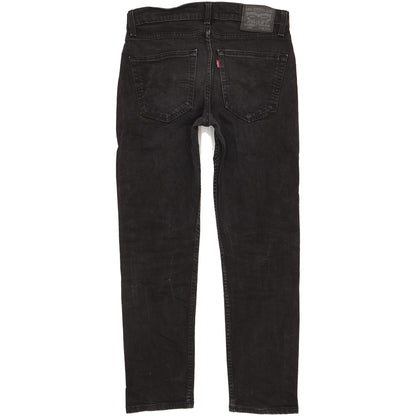 Levi's 502 Men Black Tapered Regular Stretch Jeans W32 L29