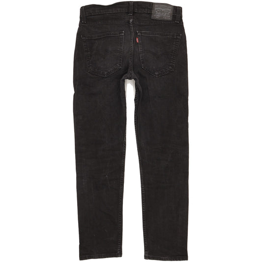 Levi's 502 Men Black Tapered Regular Stretch Jeans W32 L29