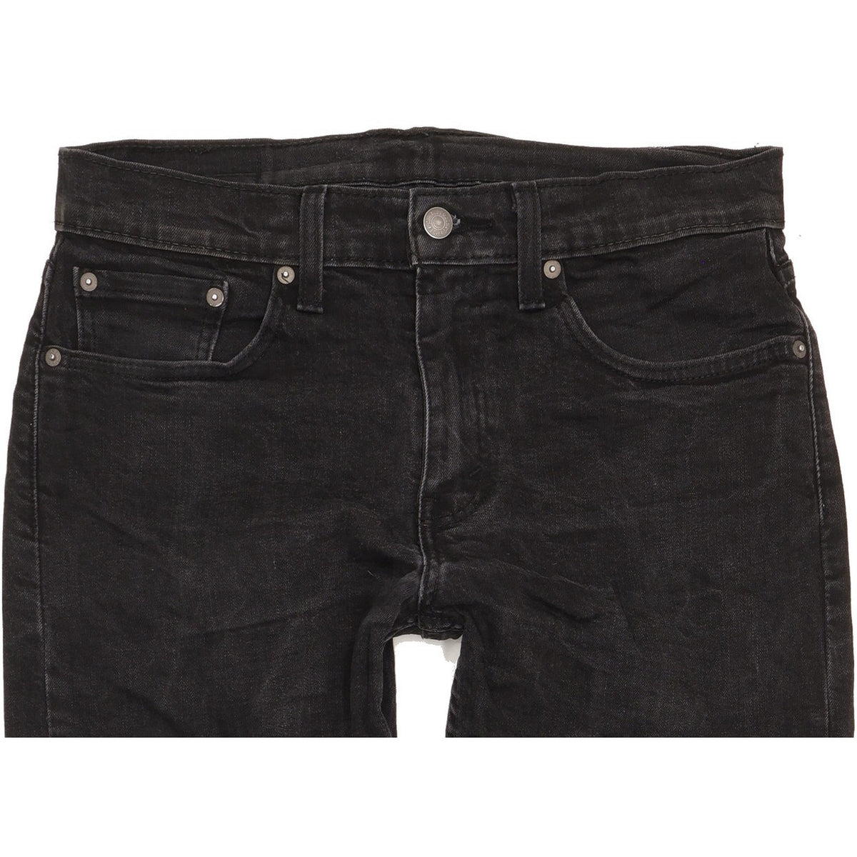 Levi's 502 Men Black Tapered Regular Stretch Jeans W32 L29