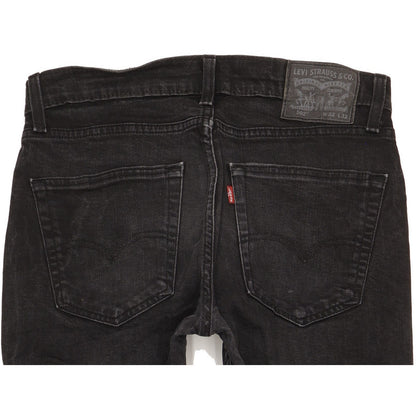 Levi's 502 Men Black Tapered Regular Stretch Jeans W32 L29