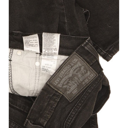 Levi's 502 Men Black Tapered Regular Stretch Jeans W32 L29