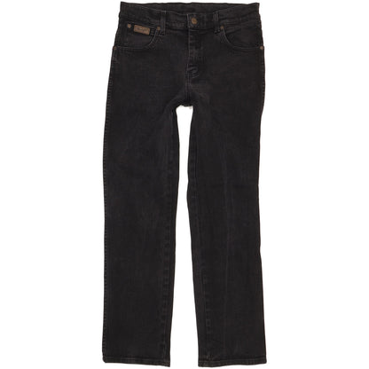 Wrangler Texas Men Black Straight Regular Stretch Jeans W31 L30