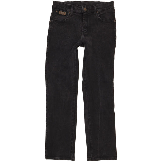 Wrangler Texas Men Black Straight Regular Stretch Jeans W31 L30
