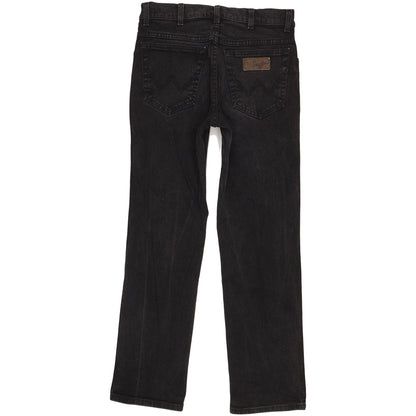 Wrangler Texas Men Black Straight Regular Stretch Jeans W31 L30