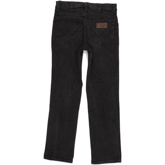 Wrangler Texas Men Black Straight Regular Stretch Jeans W31 L30