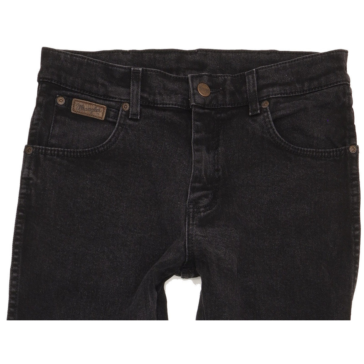 Wrangler Texas Men Black Straight Regular Stretch Jeans W31 L30