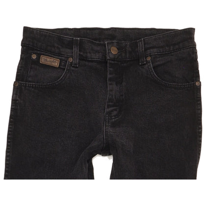 Wrangler Texas Men Black Straight Regular Stretch Jeans W31 L30