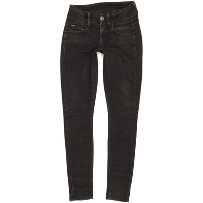 G-Star Lynn Women Black Skinny Slim Jeans W25 L29
