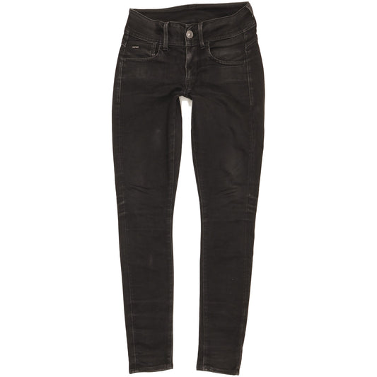 G-Star Lynn Women Black Skinny Slim Jeans W25 L29