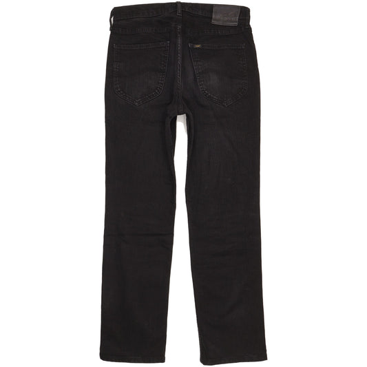Lee Blake Men Black Straight Regular Stretch Jeans W30 L30