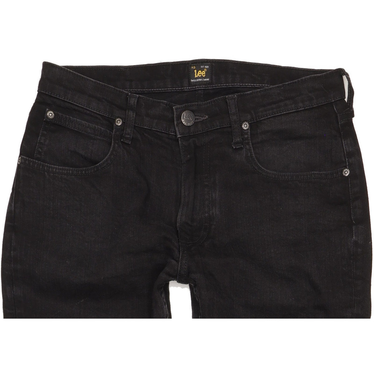 Lee Blake Men Black Straight Regular Stretch Jeans W30 L30