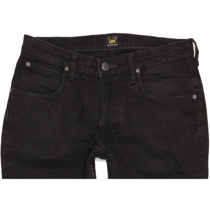 Lee Blake Men Black Straight Regular Stretch Jeans W30 L30