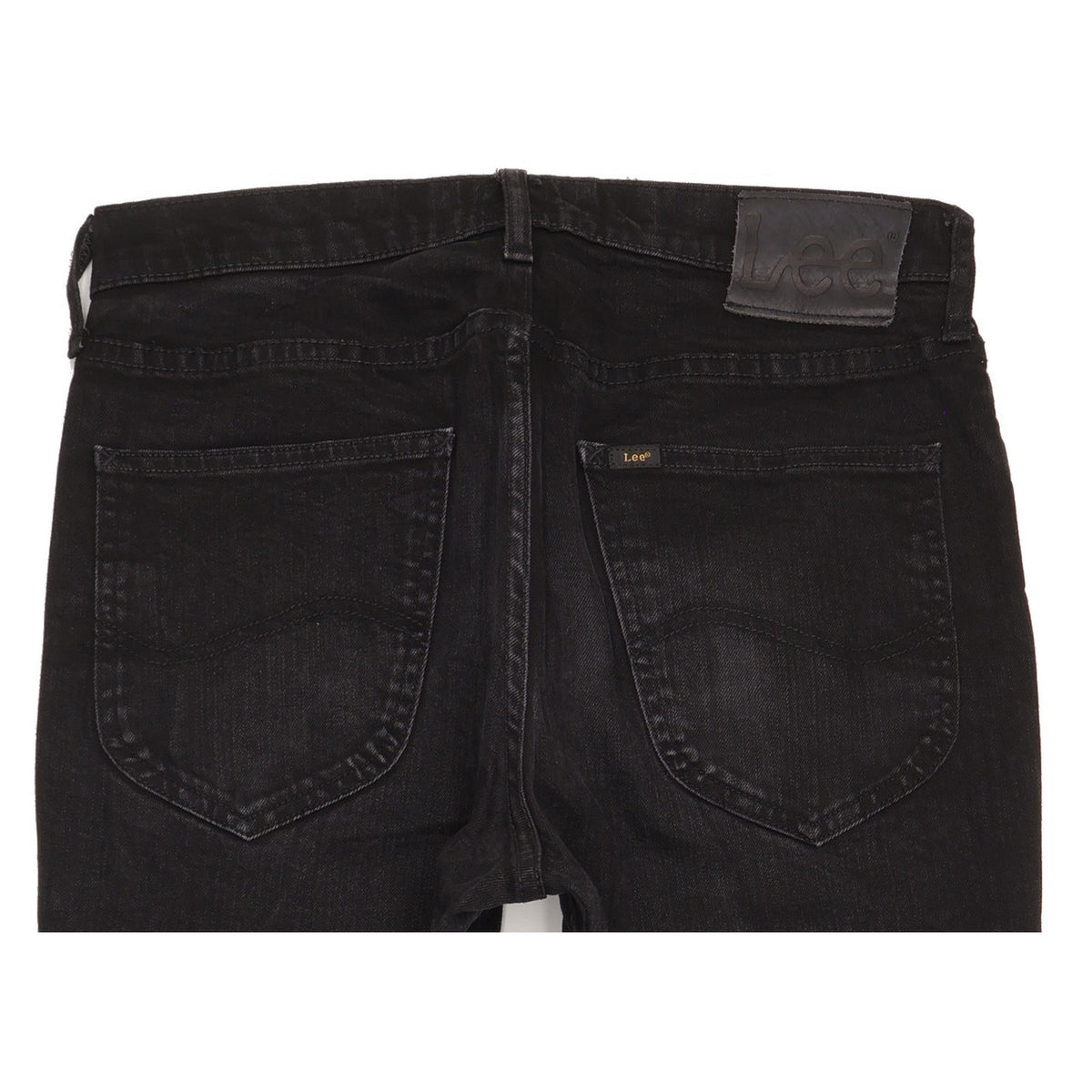 Lee Blake Men Black Straight Regular Stretch Jeans W30 L30