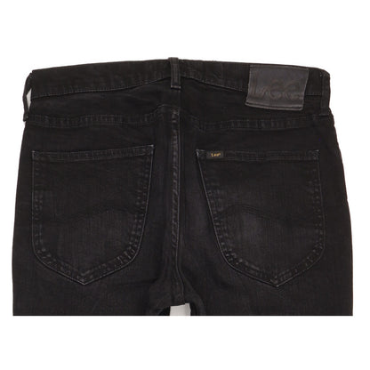 Lee Blake Men Black Straight Regular Stretch Jeans W30 L30