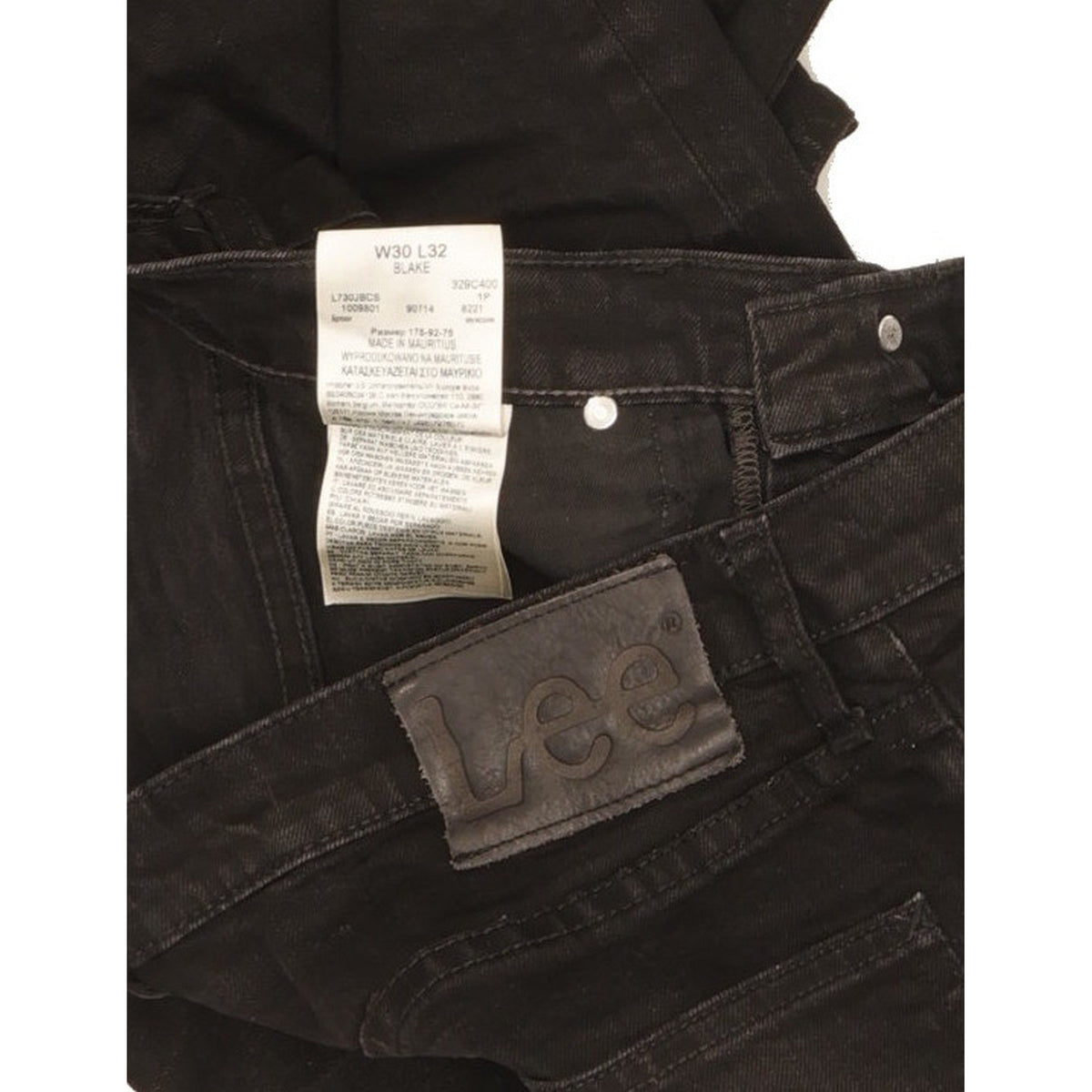 Lee Blake Men Black Straight Regular Stretch Jeans W30 L30