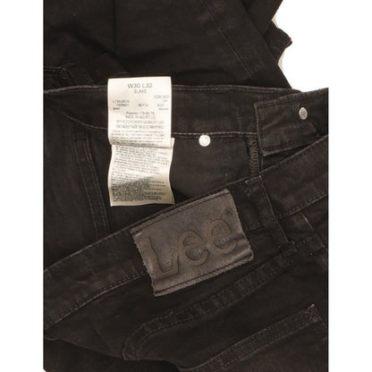 Lee Blake Men Black Straight Regular Stretch Jeans W30 L30