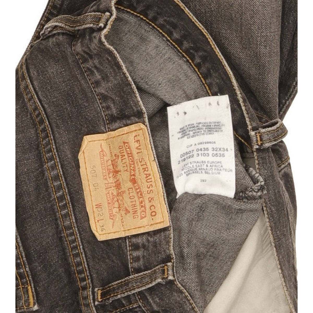Levi's 507 Men Black Bootcut Regular Jeans W32 L34