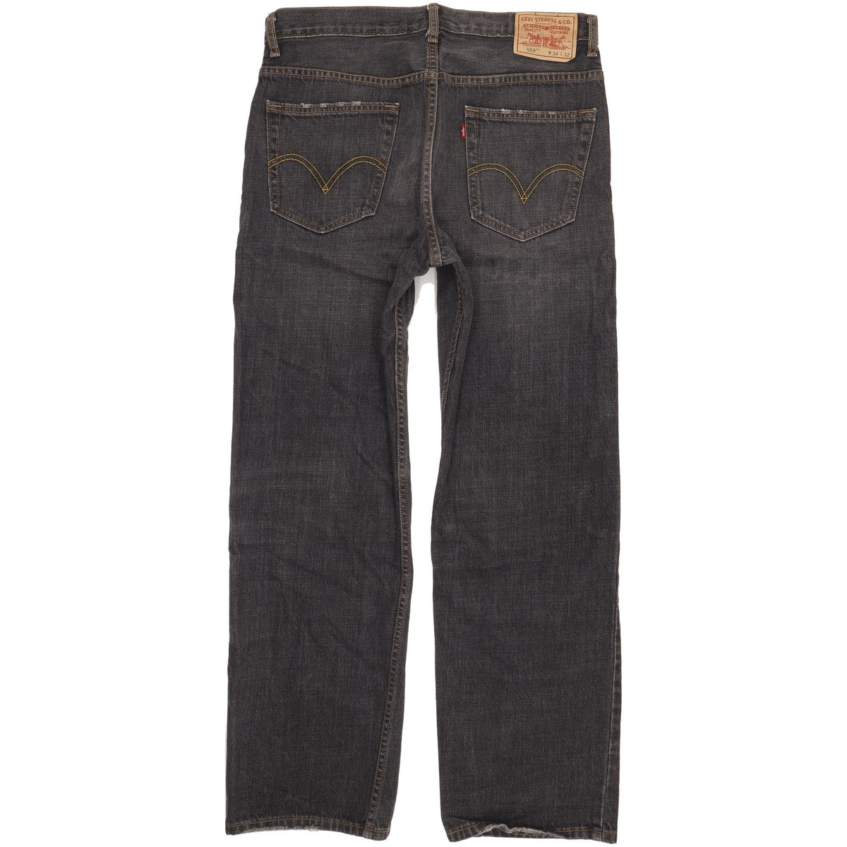 Levi's 559 Men Black Straight Relaxed Jeans W34 L32