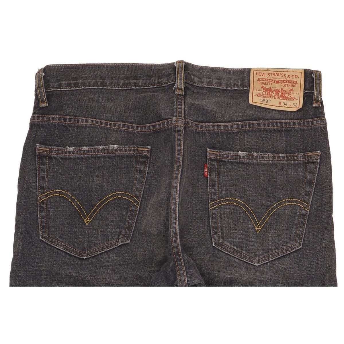 Levi's 559 Men Black Straight Relaxed Jeans W34 L32
