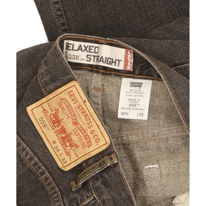 Levi's 559 Men Black Straight Relaxed Jeans W34 L32