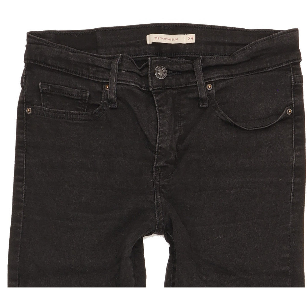 Levi's 312 Shaping Women Black Straight Slim Stretch Jeans W29 L31